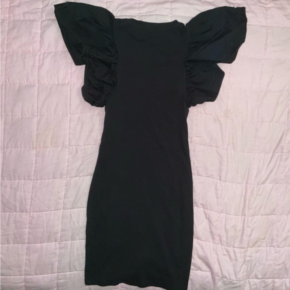 Zara Bodycon Ruffle Sleeve Mini Dress - Picture 2 of 2